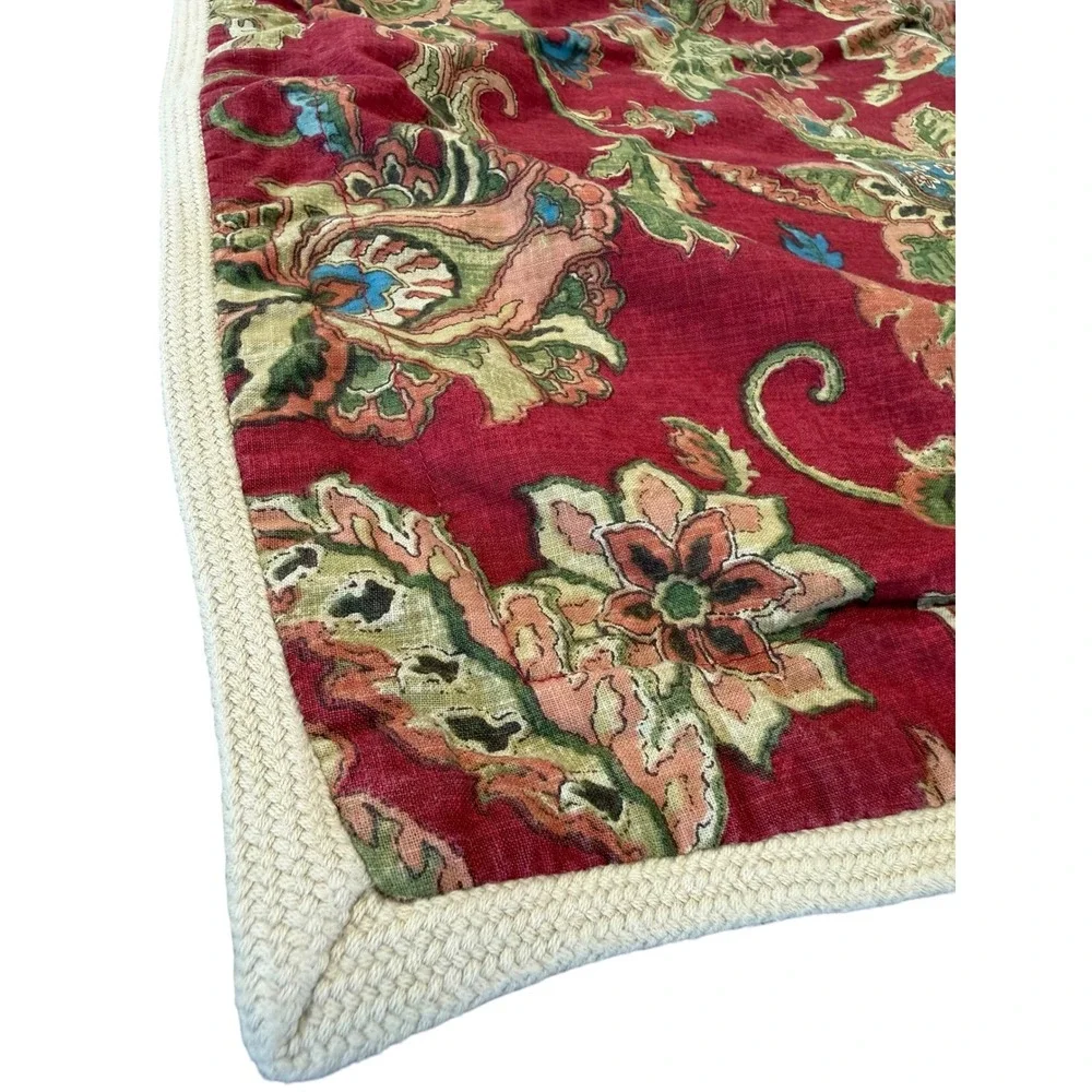 CHAPS Comforter Set with 2 Pillow Shams & Bedskirt Traditional Botanical Queen